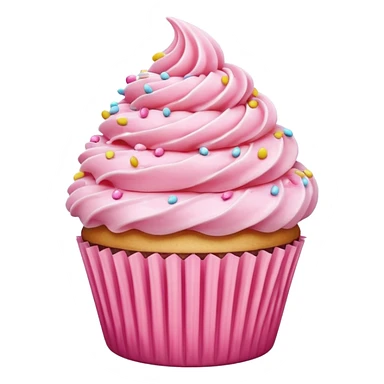 Cupcake with pink icing sticker