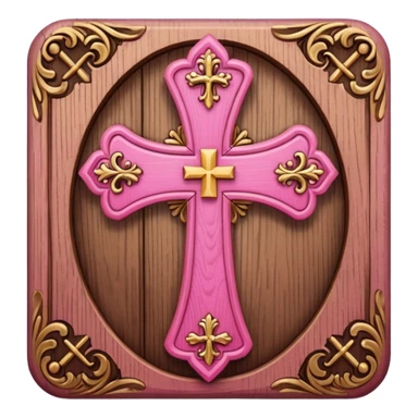 Pink christ cross sticker