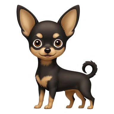 Small black chihuahua with pointy ears sticker