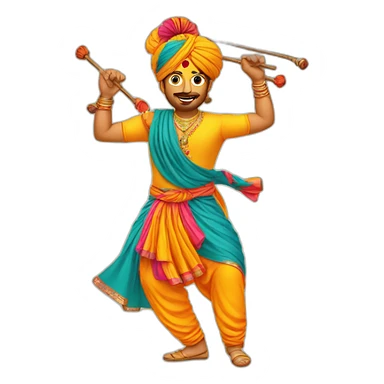Dandiya man sticker