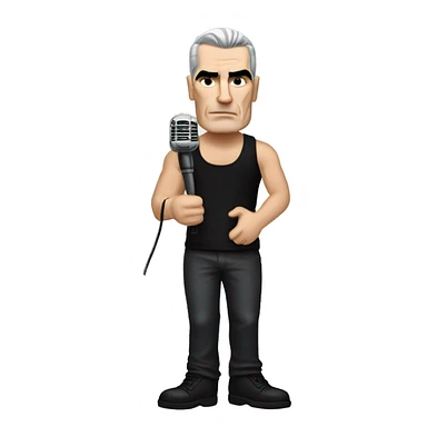 henry rollins with microphone sticker