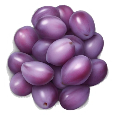 A white bowl of light purple sugar plums sticker