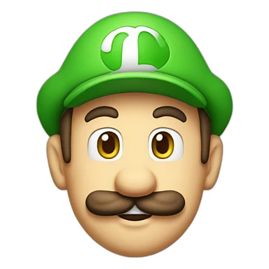 luigi wearing marios hat sticker
