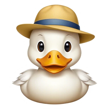 Duck with hat sticker