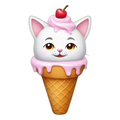Ice cream cat sticker