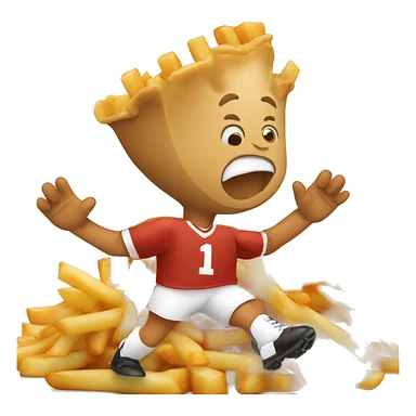 Poutine qui joue au foot sticker