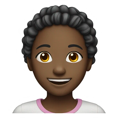 Black girl with braces smiling  sticker