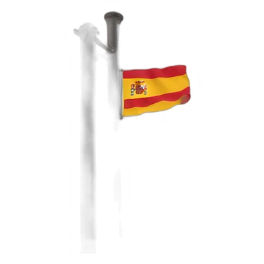 spanish flag on a post sticker