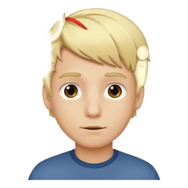 Boy with blonde hair  sticker