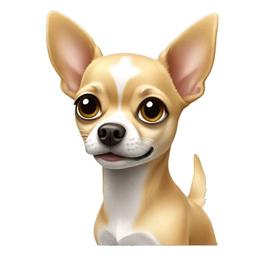 Blonde chihuahua with a white spot   sticker