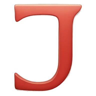 Red square with the letter j in the middle sticker