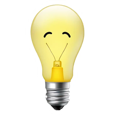 Yellow light bulb  sticker