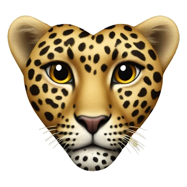 Heart with leopard or cheetah print  sticker