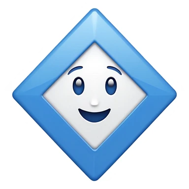 Blue white hsv Emoji with Rhombus  sticker