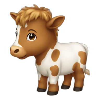 Bébé sur vache sticker