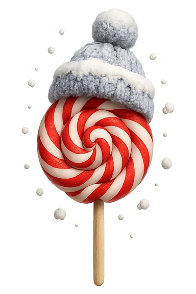 winter candy, remove background sticker