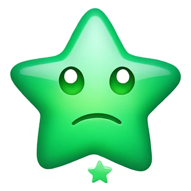 Green twinkle stars emoji sticker