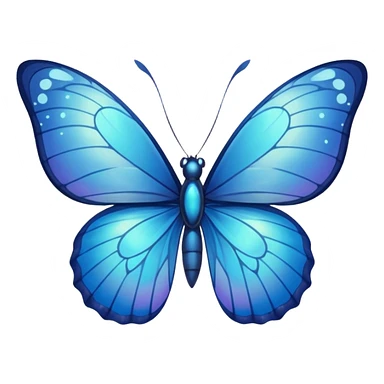 Moon butterfly blue sticker