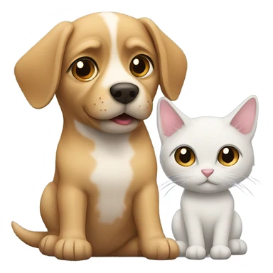 dog and cat sticker