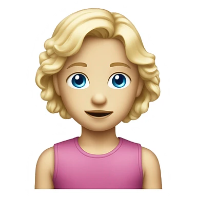 a blond kid with blue eyes sticker