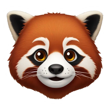 Red panda face sticker