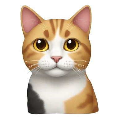 Three-colored cat sticker