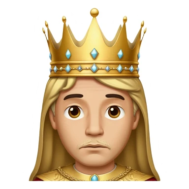 King is sad sticker