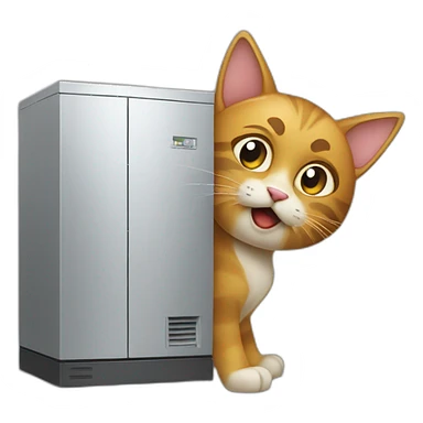 A cat fixing hvac sticker