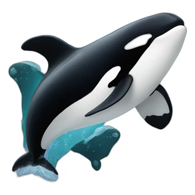 Surprised orca sticker