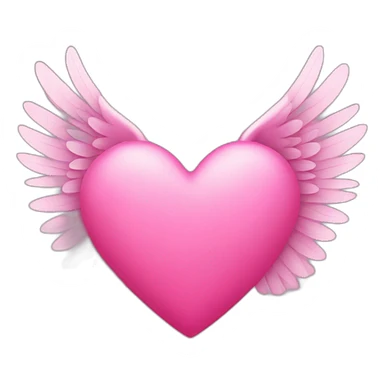 Pink heart with wings sticker