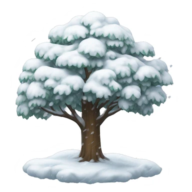 Aesthetic tree with snow sticker