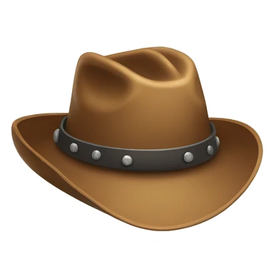 Tipping cowboy hat sticker