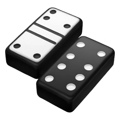 una ficha de dominó sticker