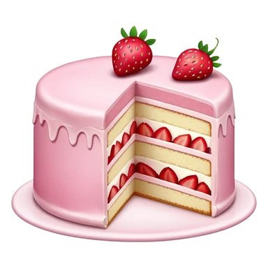 slice of strawberry cake sticker