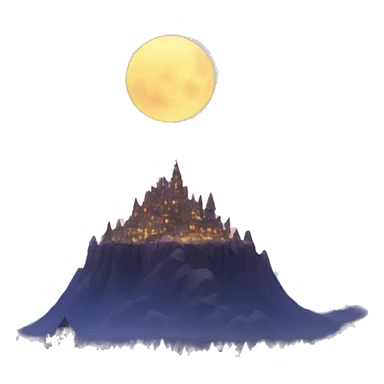 Magical night landscape sticker