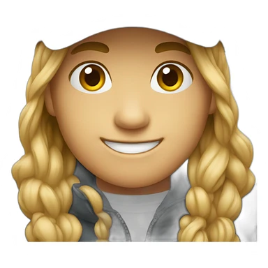 Round Smile in cap with large fields sticker