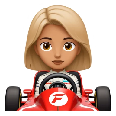 Girl driving f1 sticker