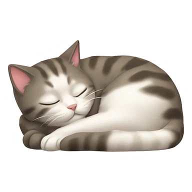 cat sleeping forever sticker