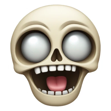 Skull surprised sticker
