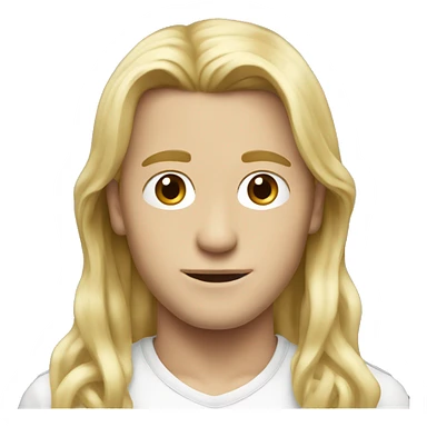 emil hansen long gross blonde hair  sticker