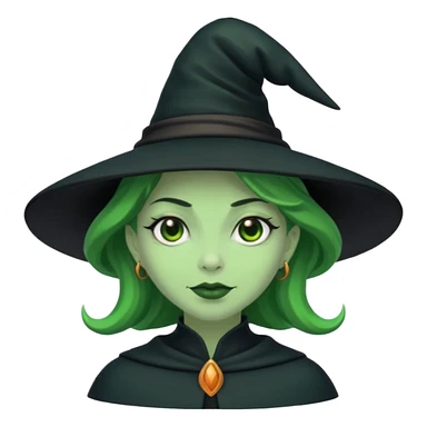 Witch with Green Skin sticker