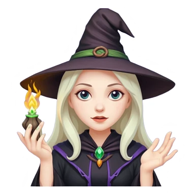 Witch casting spells sticker