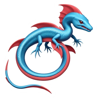 Salandit-Milotic-Salamence-Fakémon-hybrid-creature (full body)  sticker