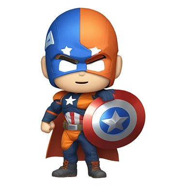 Goku fused with captain america sticker