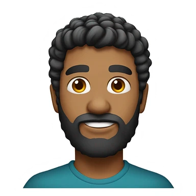 moreno baixinho de cabelo preto e com cavanhaque de olhos pretos sticker