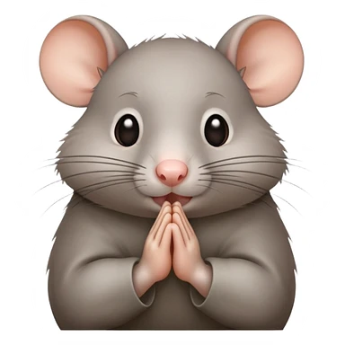 rat praying and shocked sticker