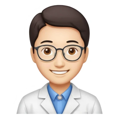 super realistic Chinese scientist sticker