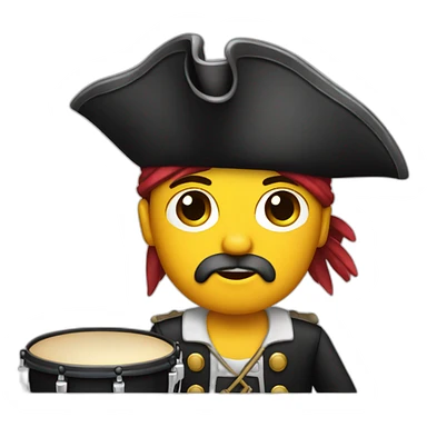 pirate drummer sticker