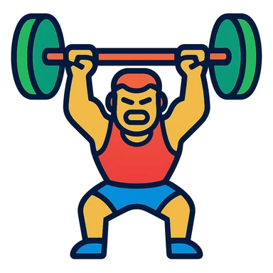 a sportman hitting the weights like a beast sticker