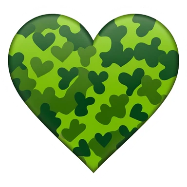 Heart camuflage sticker